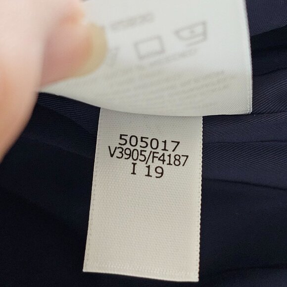 American Airlines Lands End Womens Blazer Size 6 Polyester Wool Blend Dark Navy - Picture 5 of 7